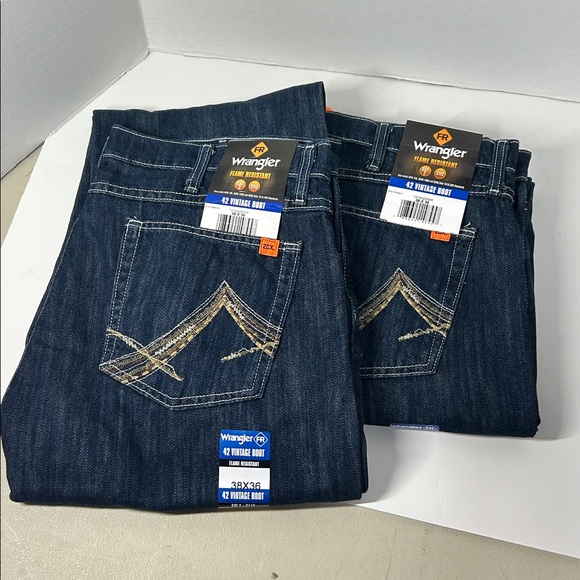 Lot of 2 NWT Wrangler FR JeansMen's Workwear 38x36CAT 2